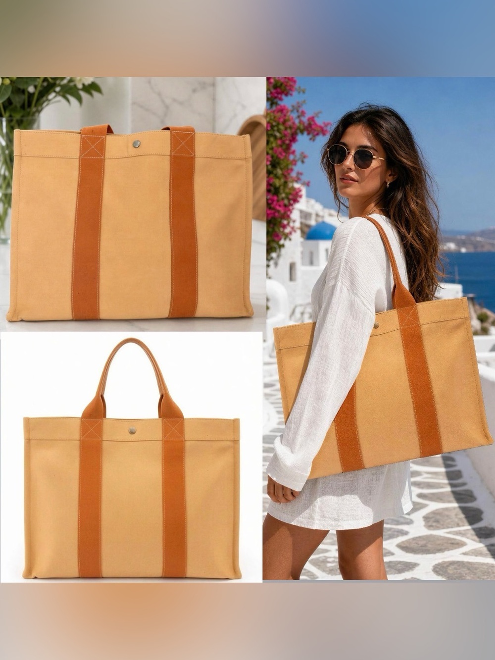 HERMES Canvas Tote Bage-Large size 🌟